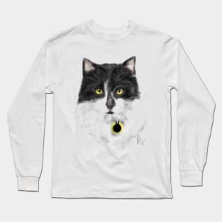 Black and white kittie cat Long Sleeve T-Shirt